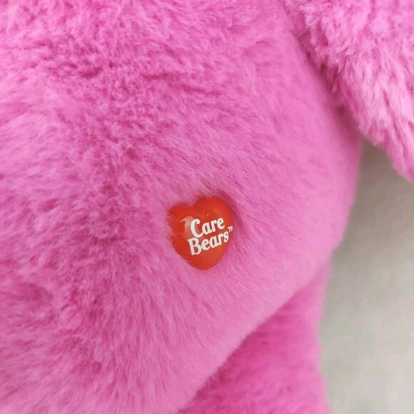 Care Bears Cheer Bear Plush Stuffed Animal Pink Rainbow Belly And Hearts - Picture 7 of 9